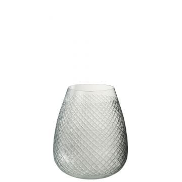 Vase carreaux verre transparent medium