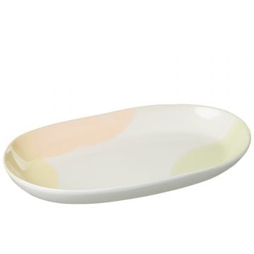 Assiette ovale point porcelaine mix