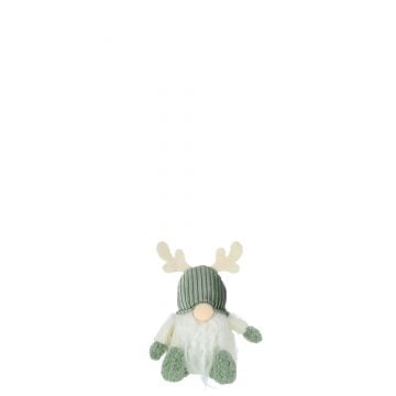 Lutin bois de cerf textile vert/beige small