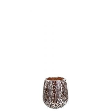 Photophore ali verre brun medium