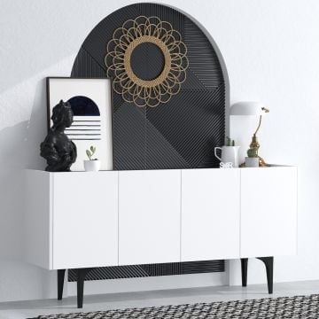 Console Emerald, 150x75x40 cm, Antibactérien, Blanc