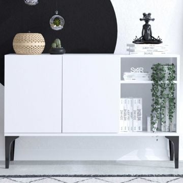 Console Emeraude 120x80x40 | Mélaminé | Blanc