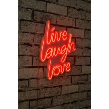 Néons Live Laugh Love - Série Wallity - Orange