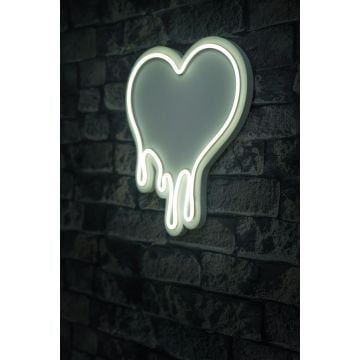 Coeur lumineux - Série Wallity - Blanc