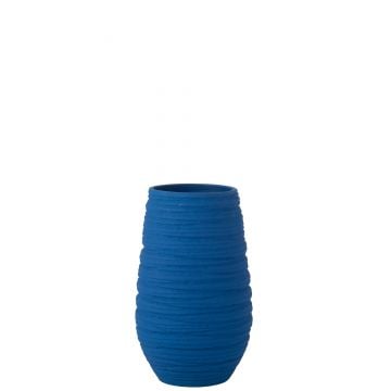 Vase fiesta ceramique bleu large