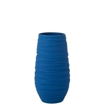 Vase fiesta ceramique bleu extra large