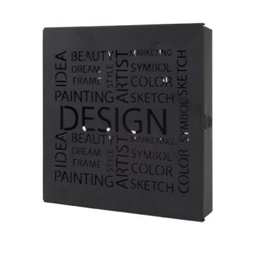 Armoire à clés avec 10 crochets - Capacité de 8 kg - Noir