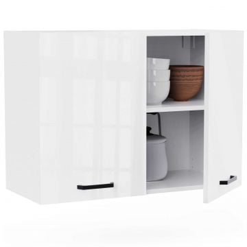 Armoire de cuisine Bianco - 80x36x58cm - 2 portes - blanc brillant