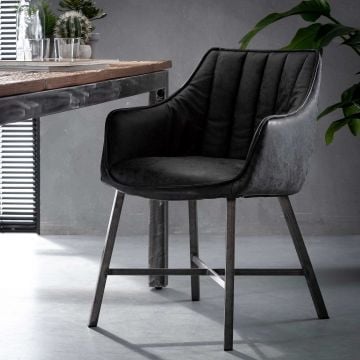 Fauteuil de salle à manger Strike - noir