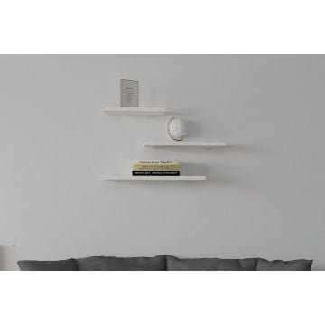 Etagère murale blanche à la mode - 100% mélaminée (30-50cm)