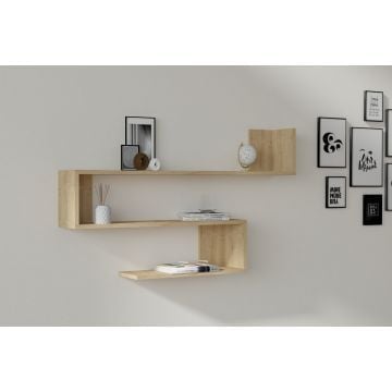 Etagère murale Fashion en bois | mélaminé | chêne saphir