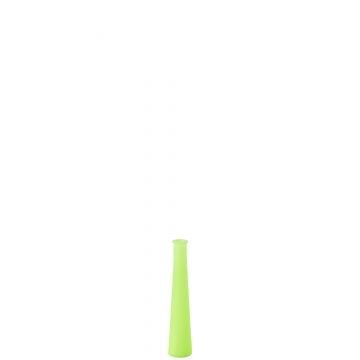 Vase tube glass neon green