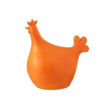 Coq exterieur polyresine orange