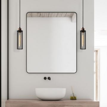 Lustre épuré et contemporain - 10 cm de diamètre - Bronze noir