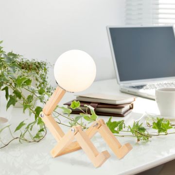 Lampe de table en bois Noor | 15x17x56 cm 