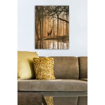 Bractée Peinture sur toile multicolore | 50x70cm | Cadre 100% bois