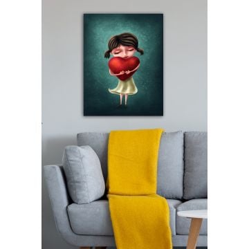 Bractée Peinture sur toile décorative | 50x70 cm | Multicolore