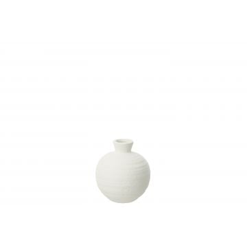 Vase ballon maru argile blanc