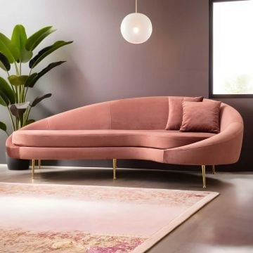 Siège trois places Artie | 255 x 120 x 85 cm | Rose