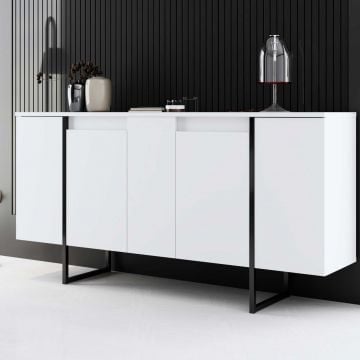 Buffet Woody Fashion | 160 x 35 x 80 cm | White Black design