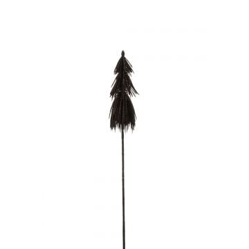 Branche sapin paillettes plastique noir