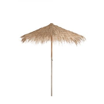 Parasol paille naturel large