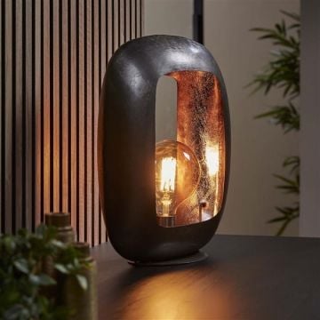 Lampe de table Archie XL-noir nickel