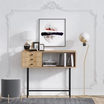 Buffet en chêne noir confortable et élégant | 100% mélaminé | 100x35x85cm