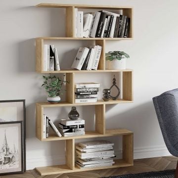 Bibliothèque Elegance | Mélaminé | Finition chêne