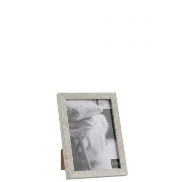 Cadre photo 13x18 paillettes bois argent medium