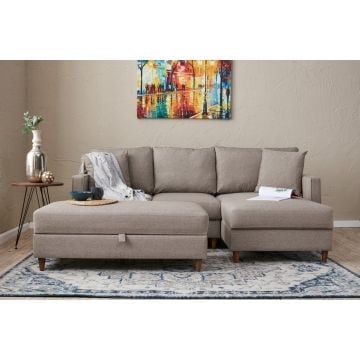 Atelier moderne Del Sofa Ensemble de canapés d'angle Crème