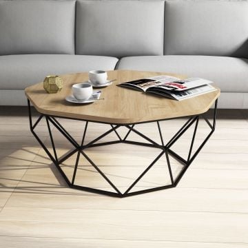 Table basse design | 100% mélaminé | Chêne
