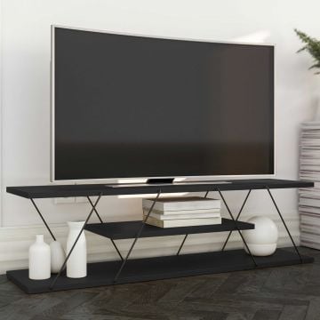Meuble TV Enola métal - noir