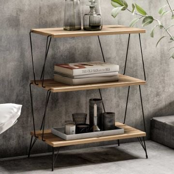 Étagère d'appoint design Kalune | 18mm mélaminé | 48x75x31cm | Pin