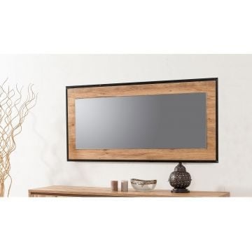 Miroir décoratif en bois Saphir - Pin Atlantique Noir