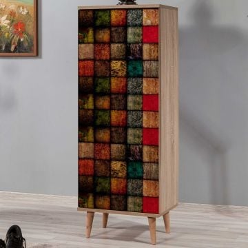 Vella Shoe Cabinet | 100% Melamine | 18mm | Hornbeam Legs | Metal and Rope Handles