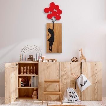 Tanelorn : Accessoire mural décoratif en bois - Noyer noir