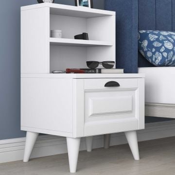 Table de nuit Locelso | 45cm Largeur | 74cm Hauteur | Blanc