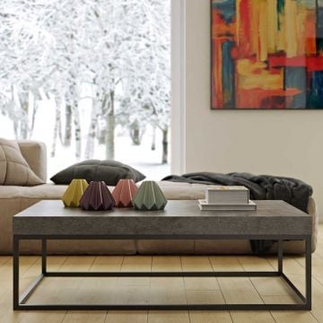Table basse Petra 120x75 industriel - béton
