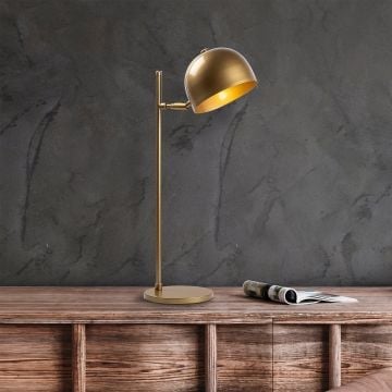 Fulgor Lampe à poser, corps en métal, 18x20x58 cm, or