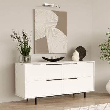 Table console moderne | Woody Fashion | Pieds en métal blanc