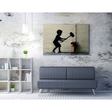 Barnes Deco Peinture sur toile | 50x70cm | Multicolore
