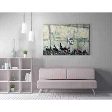 Barnes Peinture décorative sur toile encadrée 50x70cm | Multicolore