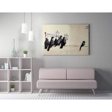 Peinture sur toile Barnes | 50 otton/50% Polyester | Taille : 70x100cm | Multicolore