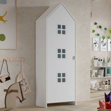 Armoire Casami Bruges - 58x37x172 cm - Blanc 
