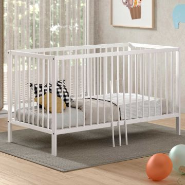 Lit junior Dino 70x140cm - réglable - bois de pin blanc