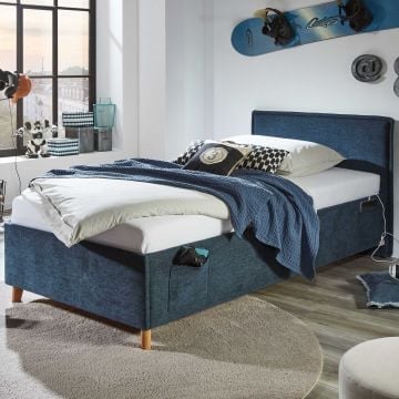Lit double Ollie | 140 x 200 cm | Design bleu