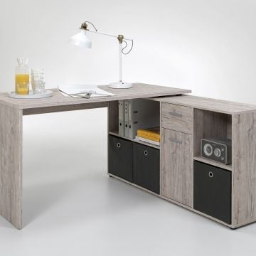 Bureau d'angle Lex - chêne gris
