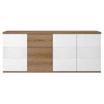 Buffet Magda | 208 x 47 x 87 cm | Brown High Gloss White