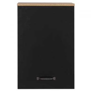 Meuble haut Manno 40cm avec 1 porte - noir/chêne